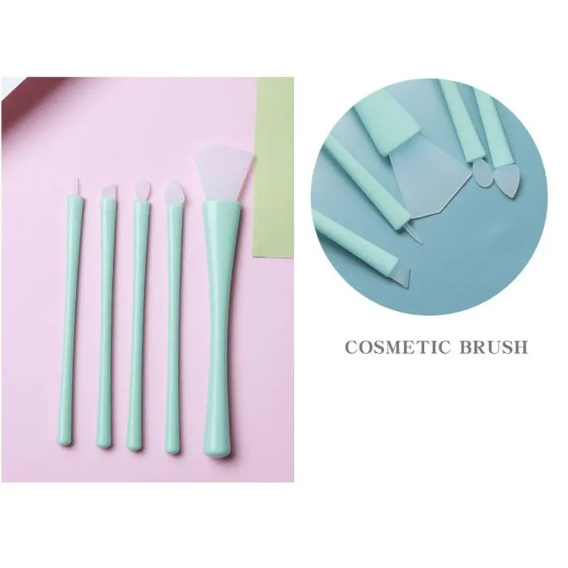 Набор силиконовых кистей для макияжа 5 шт. удобная и практичная маска кисть теней