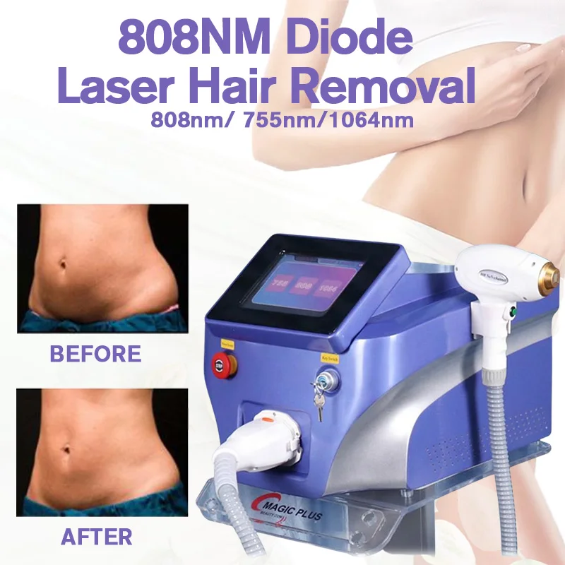 

808nm Diode Hair Removal Device 200W Double Heads 5000000 Shoots Permanent Laser Epilator & Skin Care Whitening SPA