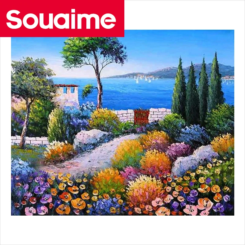 Полный квадрат/круглая дрель 5D DIY алмазная живопись пейзаж Одуванчик вышивка