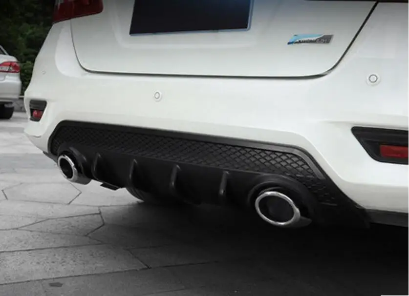 ABS специальный 2 выпускной трубы черный праймер Автомобильный задний бампер губы