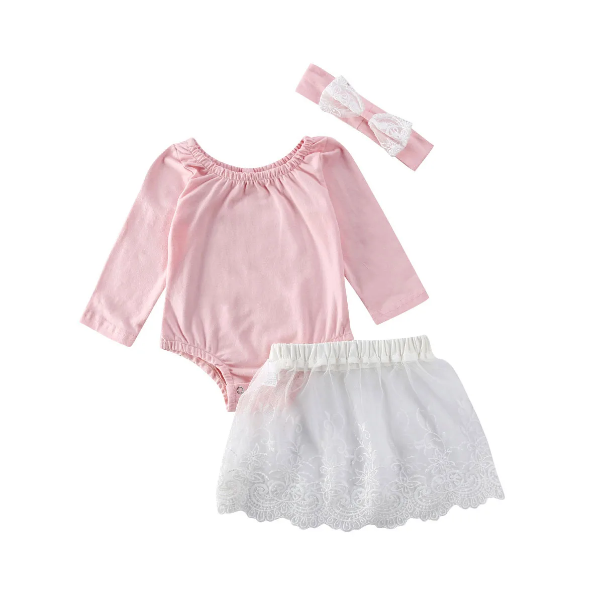 Pudcoco/комбинезон для новорожденных девочек Розовый хлопковый топ с длинными