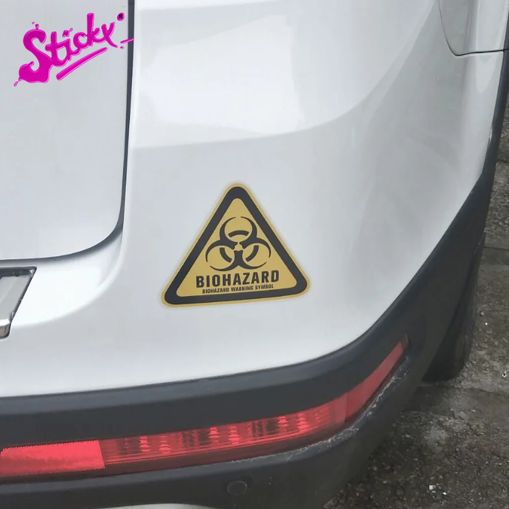 Клейкий мультяшный треугольный алюминиевый предупреждающий символ