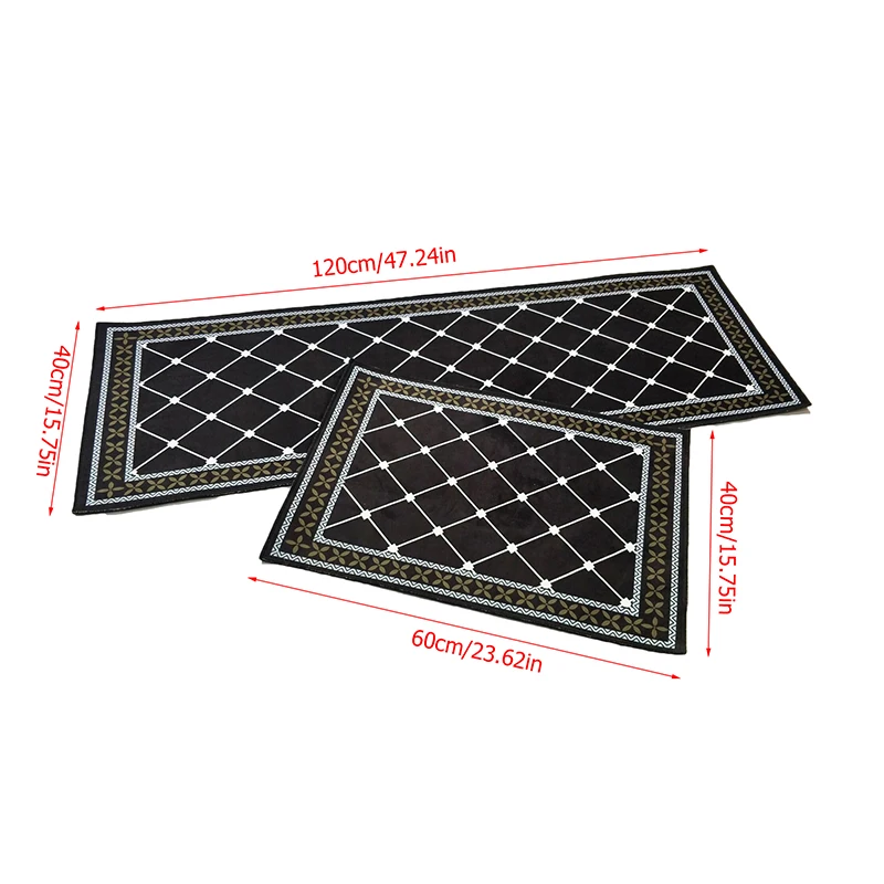 

1PC Bath Carpet Floor Mats Modern Fashion Household Entrance Doormat Geometric Black White Pattern Absorbent Floor Mats
