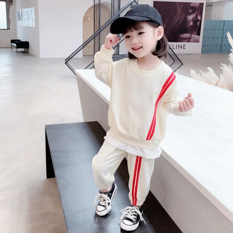 

Cute Spring Summer Children's Clothes Baby Girls Sweatshirts + Pants 2pcs/Set Kids Birthday Teenage Girl Clothing High Quality