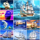 Алмазная 5D картина сделай сам с кораблем, вышивка в виде кораблей, Набор для вышивки, мозаика, картина для творчества, декор Стразы