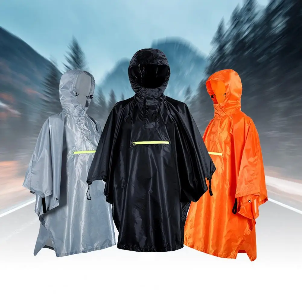 

3in 1 Raincoat Backpack Rain Cover Rain Coat Hood Hiking Cycling Rain Cover Poncho Raincoat Waterproof Outdoor Camtping Tent Mat
