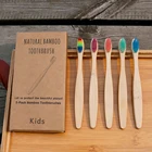 5 шт., детские бамбуковые зубные щётки с мягкой щетиной
