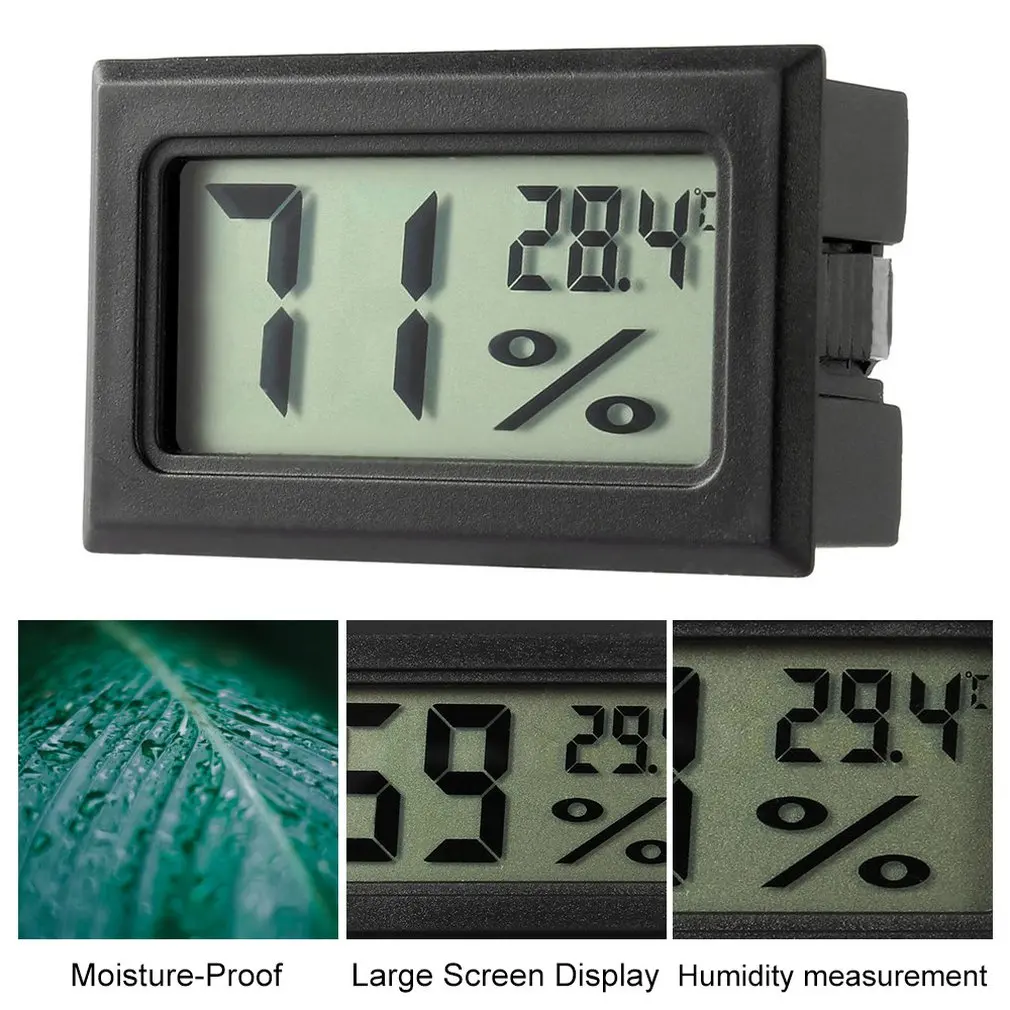 

Mini Digital LCD Temperature Sensor Humidity Meter Thermometer Hygrometer Measuring Gauge White/Black
