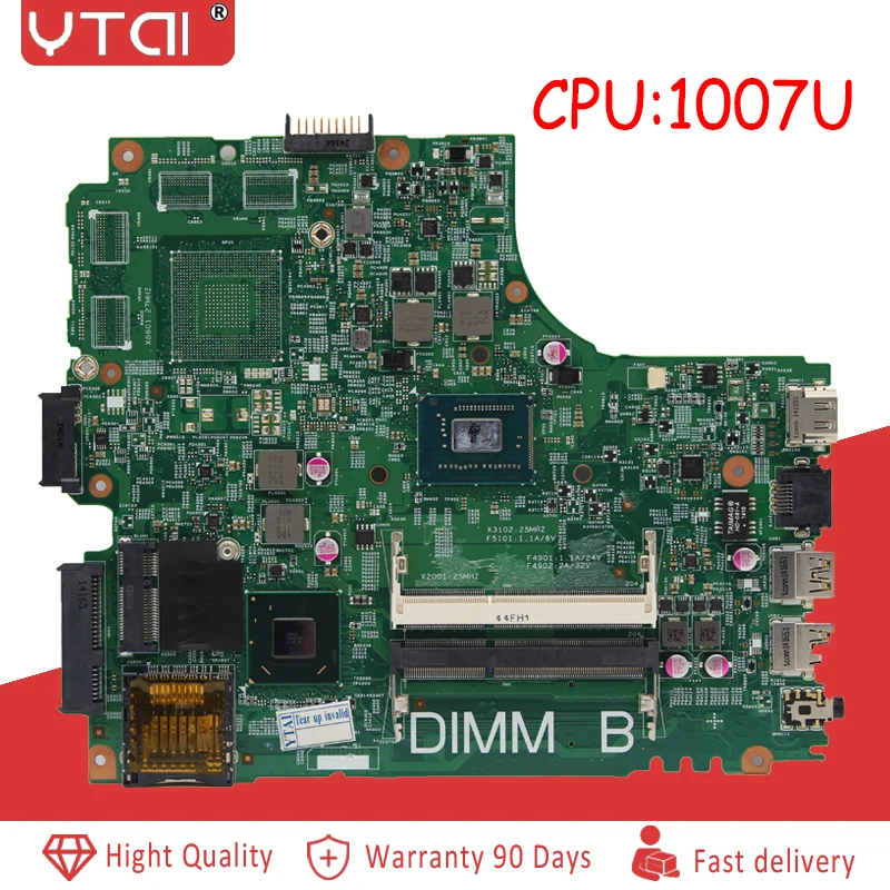 12204 1 Материнская плата для ноутбука DELL INSPIRON 2421 3421 5421 CPU:1007U CN 0PTNPF 5J8Y4 100%