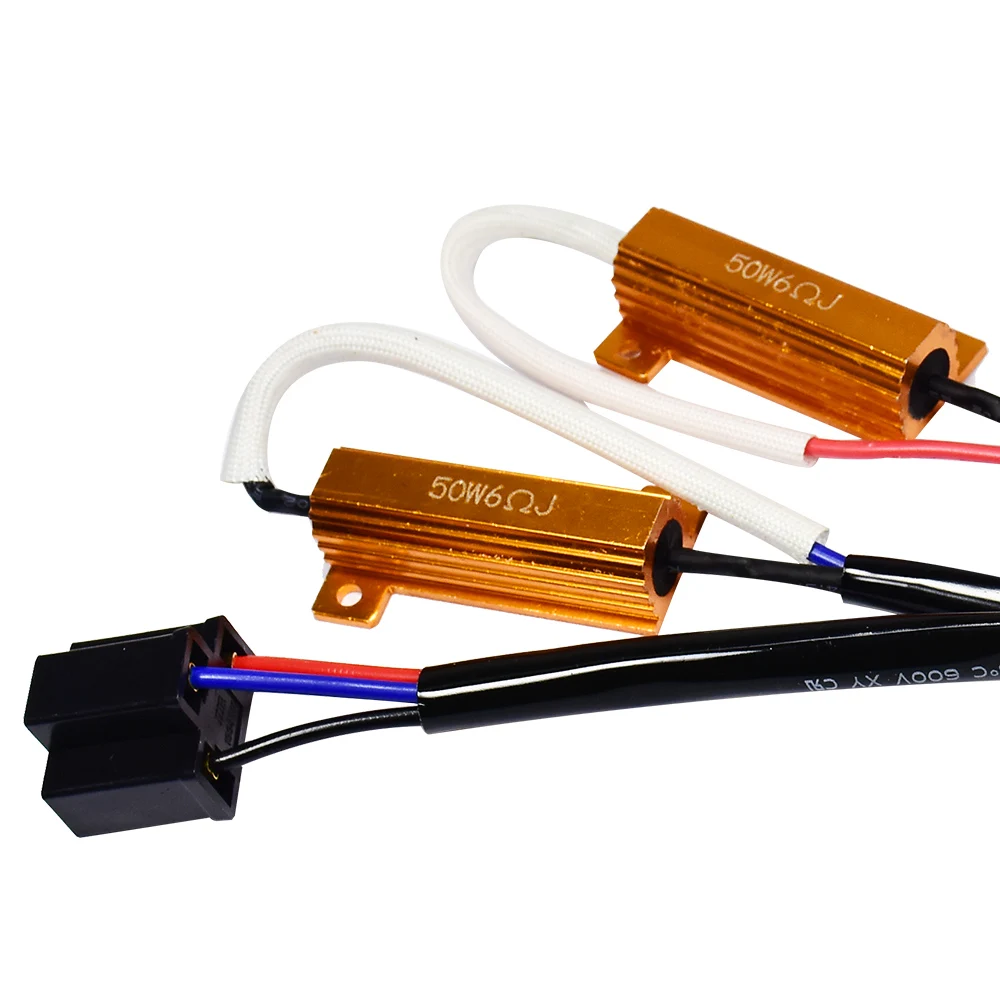 YUNPICAR H4 HB2 9003 50 Вт 6Ohm светодиодный РЕЗИСТОРЫ НАГРУЗКИ адаптер Fix мигающий мерцающий мигание для фар дневного света