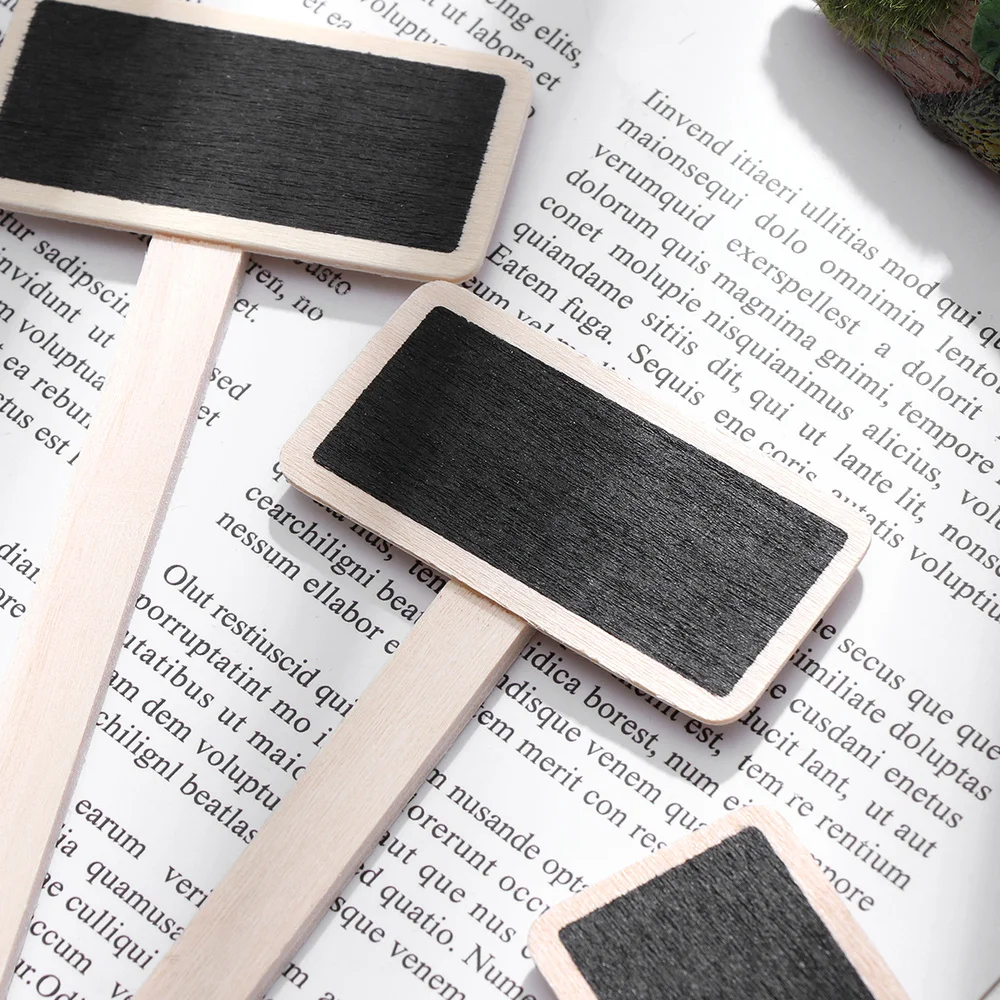 

Healifty 20PCS Mini Wooden Chalkboard Blackboard Creative Decorative Garden Flowers and Plants Pot Tags House Decorations