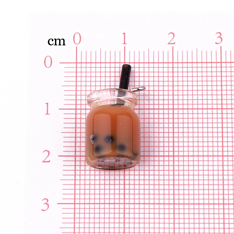 10pcs/Pack Cute Mini Pearl Milk Tea Bottle Food Charms Resin Simulation Drink Earrings Keychains Bracelet Pendants Jewelry Make - купить по