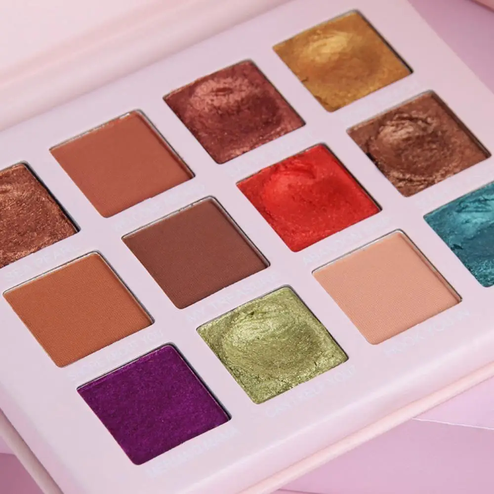 Cmaadu 12 цветов Тени для век Палитра теней Макияж матовый перламутровый блеск