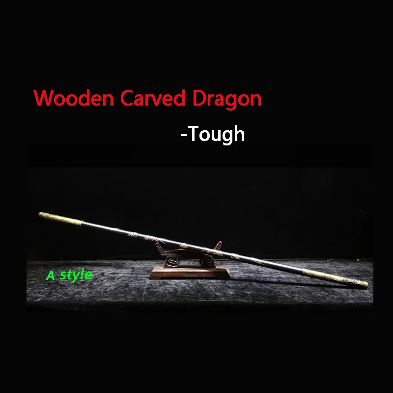 

Wooden Monkey King Staff Kungfu Wooden Wushu Sticks Monkey Cudgels Carving dragon martial art staff Sun WuKong