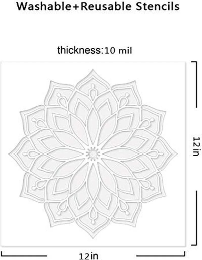 4 шт. большой размер многоразовый трафарет лазерная резка живопись шаблон для