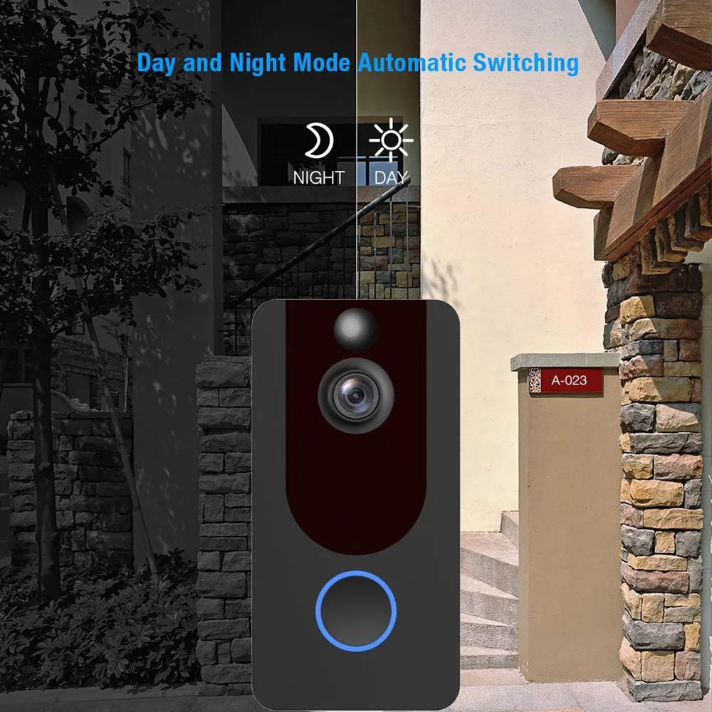 Умный беспроводной Wifi видео дверной звонок Домофон 720P телефонный Дверной камера