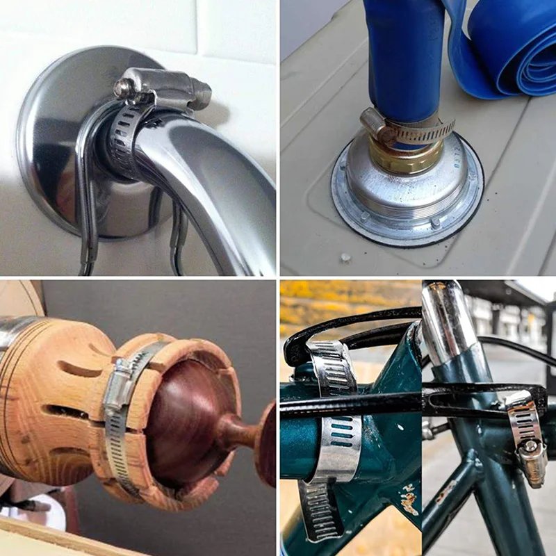 

Hose Clamp Stainless Steel ortment Adjustable Range(6-51mm), 304 Stainless Steel Hose Clamp with 2Pcs Socket Wrench