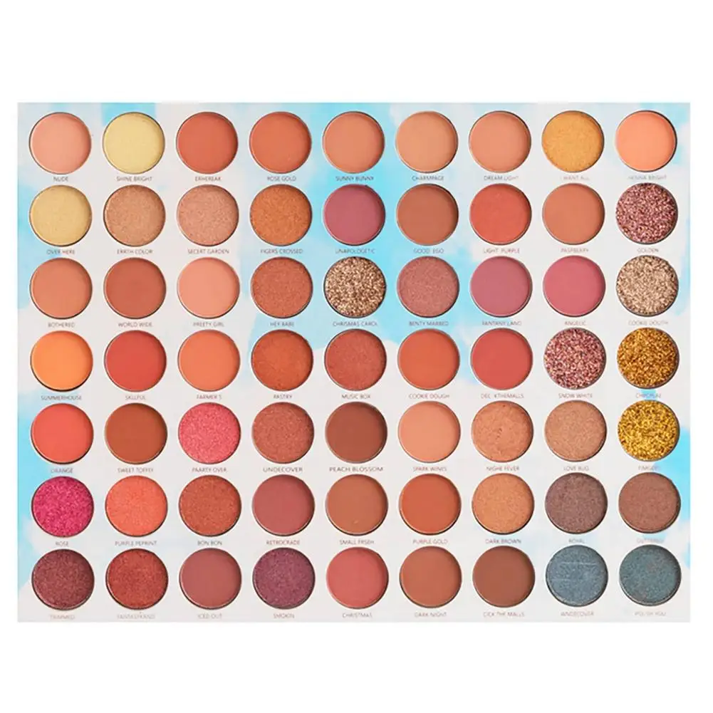 

Eyeshadow Palette Colorful Shadows Palett Glitter Highlighter Shimmer Make Up Pigment Matte Eye Shadow Pallet The New 63-Colors