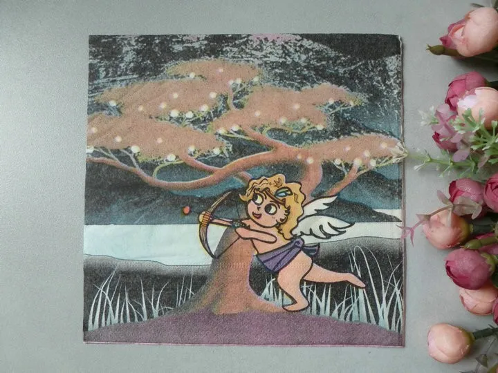 Бумажная салфетка для декупажа элегантные ткани в винтажном стиле полотенце