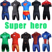 summer super hero cycling jersey set men 2022 mountain road bike clothing male funny bicycle clothes sport uniform mtb dress kit
