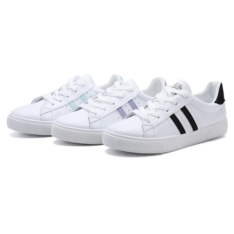 Женские кроссовки из микрофибры для прогулок и пеших белые теннисные Спортивные