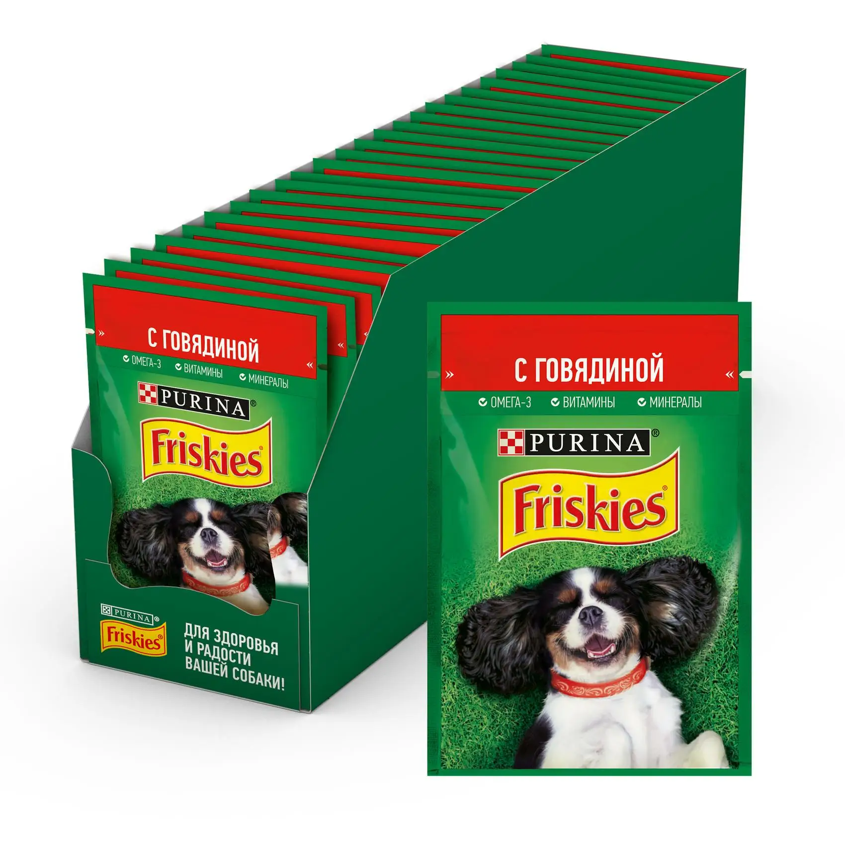 Корм для взрослых собак Friskies с говядиной 85г 26 шт