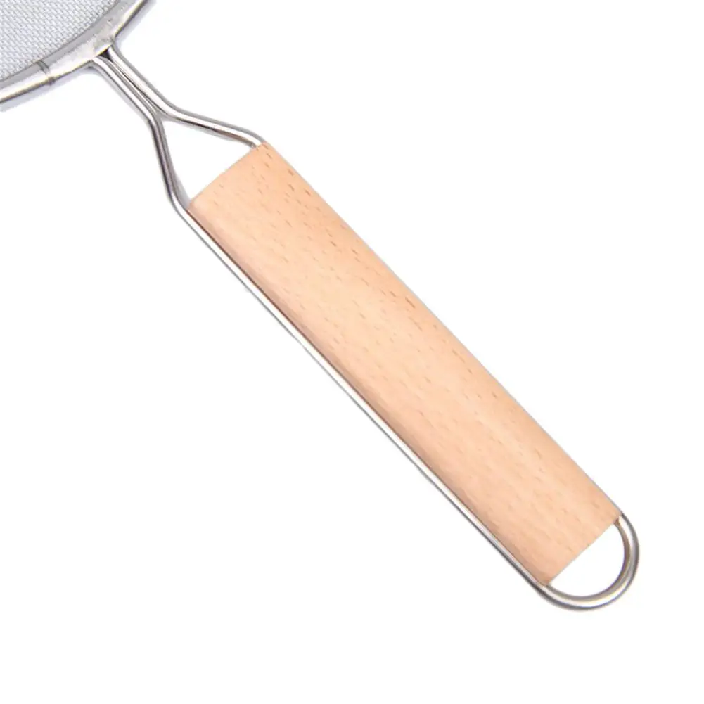 

Oil Splatter Screen Stainless Steel Fine Mesh Grease Splatter Guard With Wooden Handle For Frying Pan Tools 21cm/25cm/29cm/33cm
