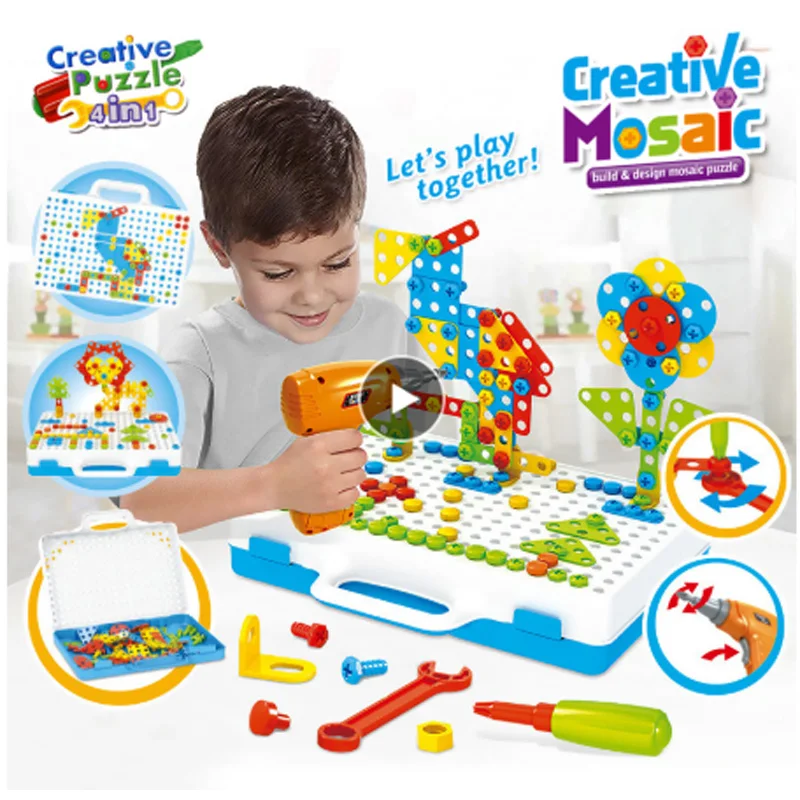 Сверлильный винт 3D креативный мозаичный пазл игрушки для детей Строительные