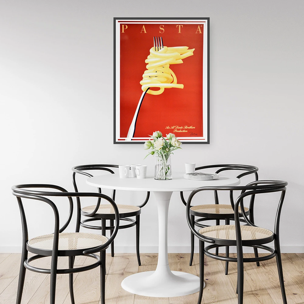 Винтажная итальянская паста Ретро еда и напитки Италия кафе ресторан печать
