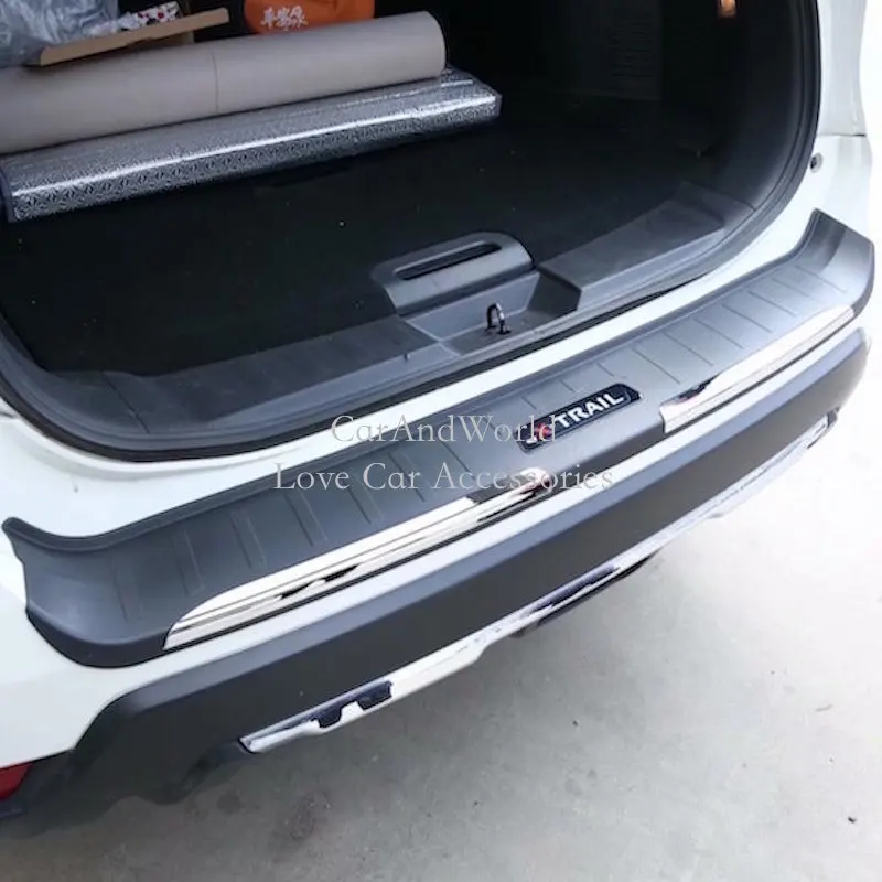 Для Nissan X Trail Rogue T32 2017 2020 защита заднего бампера Накладка для багажника