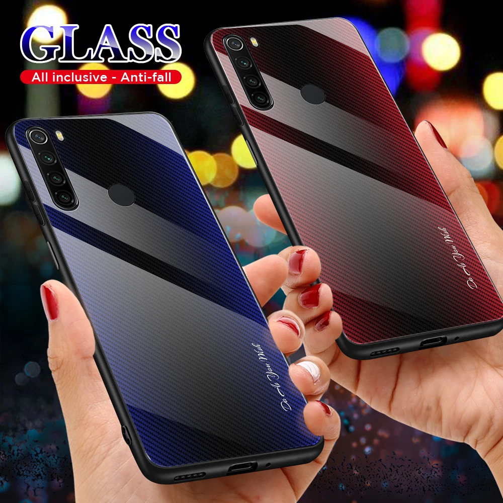Стеклянный чехол для Xaiomi Redmi Note 8 7 6 5 Pro 7A K20 градиентный закаленный защитный Xiaomi |
