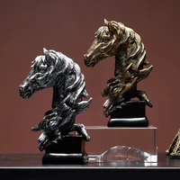 modern home decoration simple horse head sculpture home tv cabinet wine cabinet decorative ornaments resin crafts