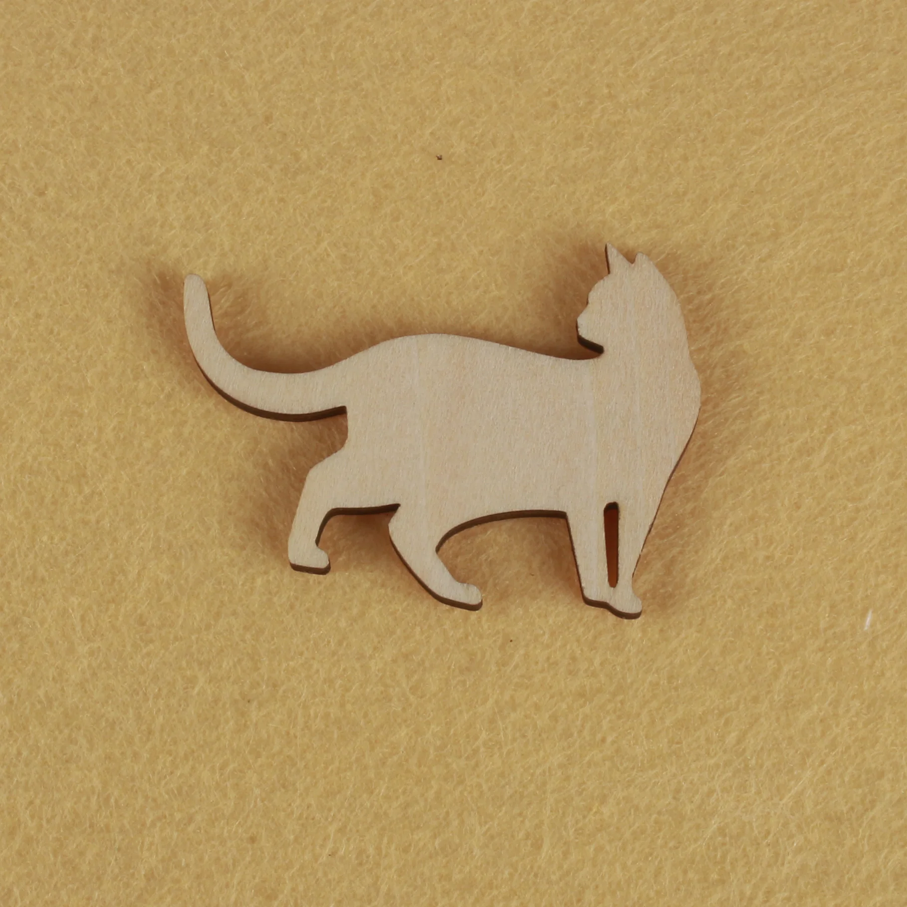 

Cat animal shape, mascot laser cut, Christmas decorations, silhouette, blank unpainted, 25 pieces, wooden shape (0425)