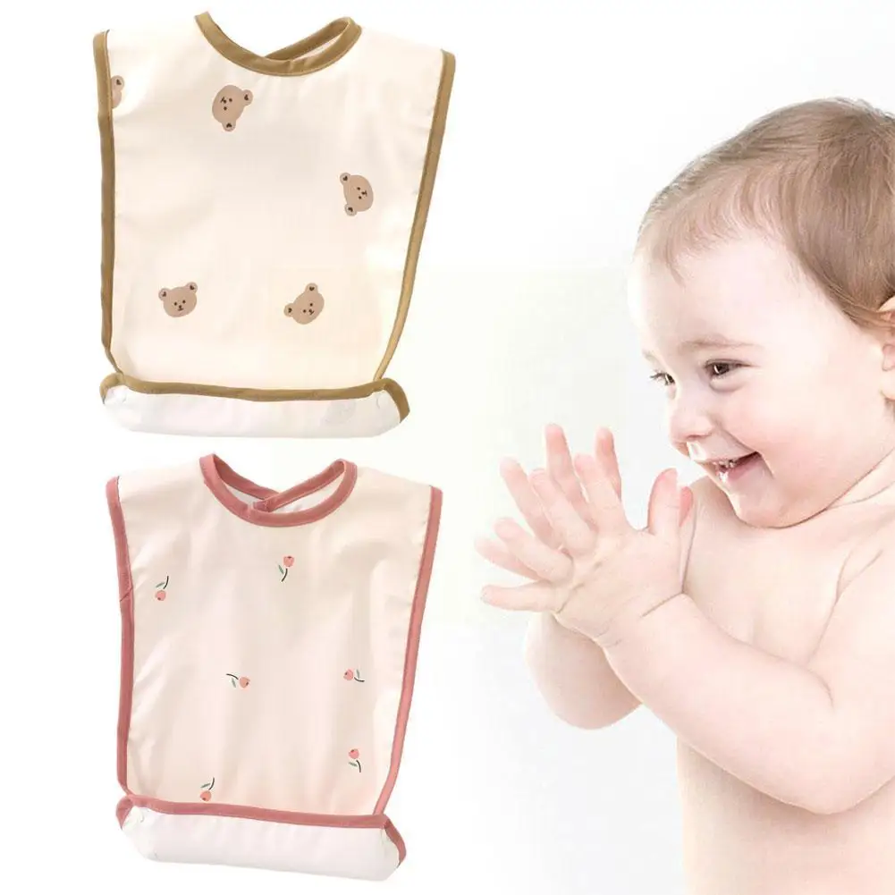 

Washable Baby Cotton Bibs Child Apron Burp Cloth With Pocket For Boy Girl Mess Smock Cute Cartoon Infant Feeding Bib For Ba L1q2