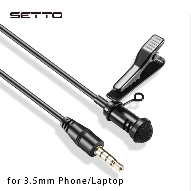 Всенаправленный металлический микрофон 6 м разъем 3 5 мм петличка с зажимом для