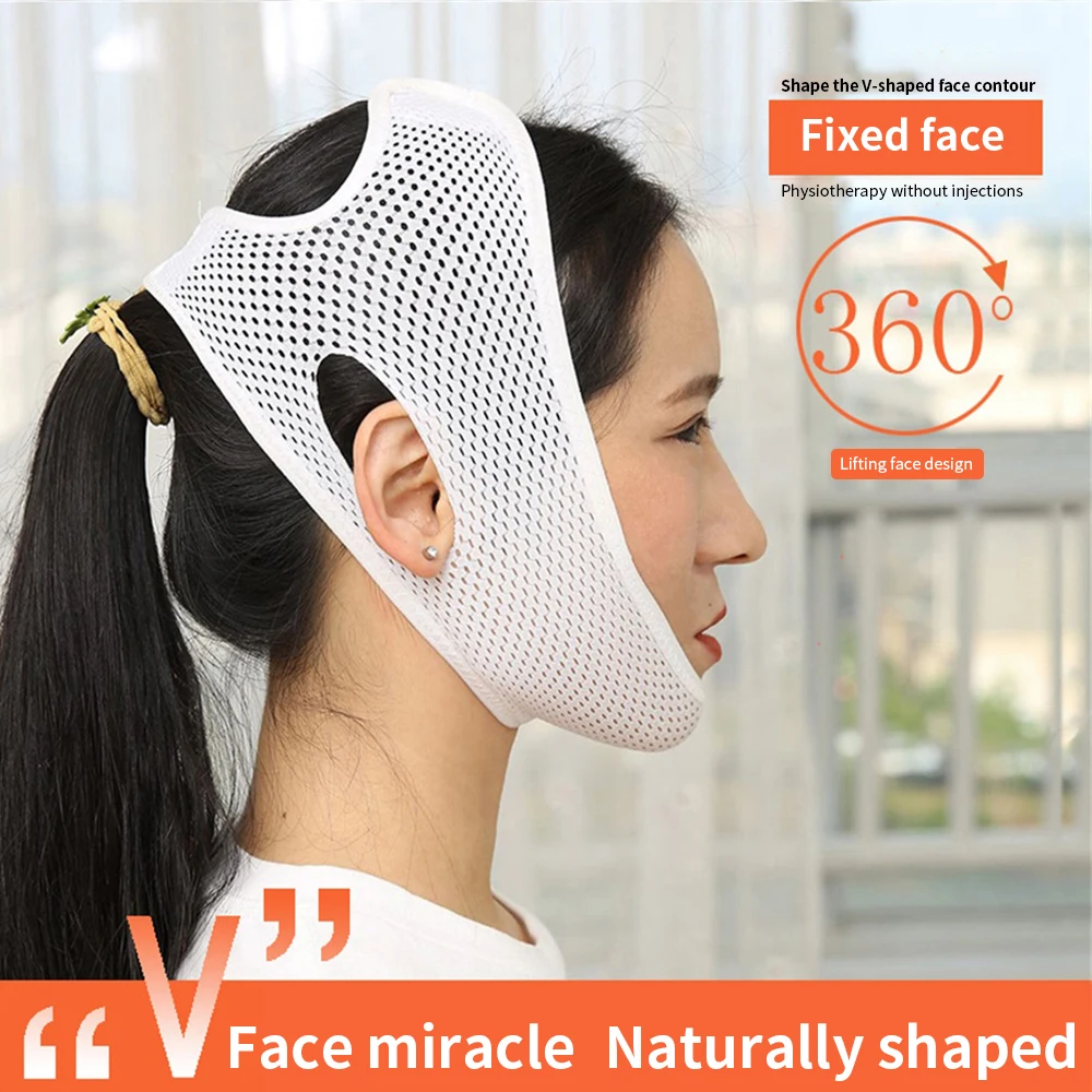 

Breathable V Face Cheek Lift Up Band Face Thin Mask Reduce Double Chin V-Line Shaping Bandage Anti Wrinkle Tension Firming Belt