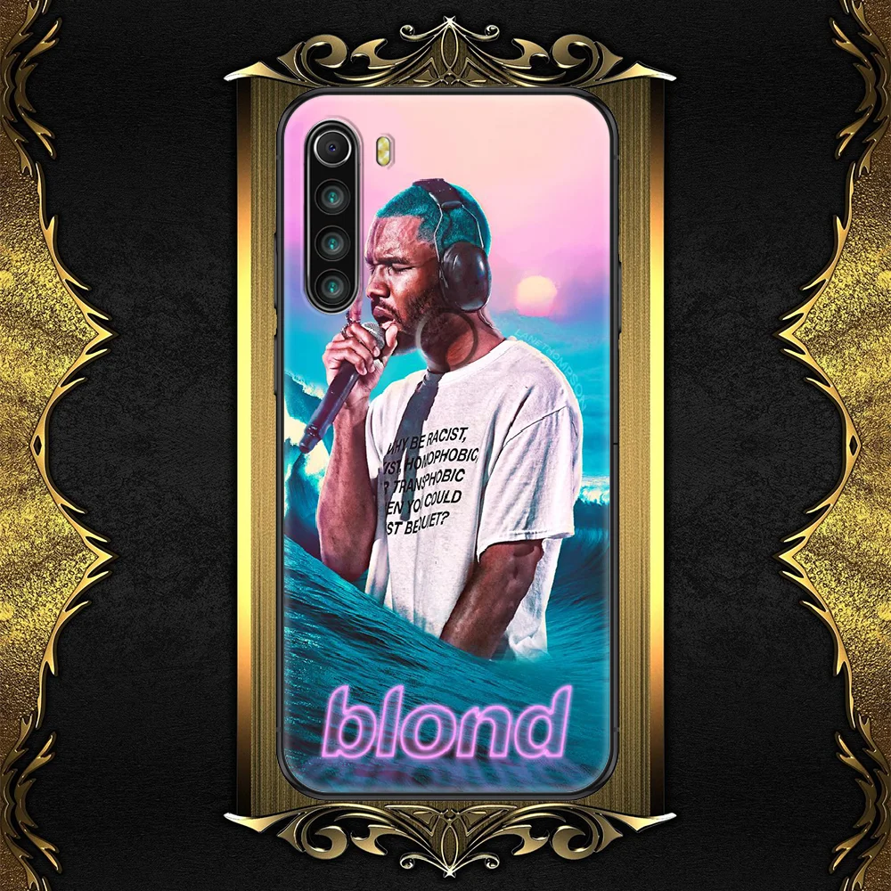 

frankes blondes oceanes Phone case For Xiaomi Redmi Note 7 7A 8 8T 9 9A 9S 10 K30 Pro Ultra black tpu cover soft bumper fashion