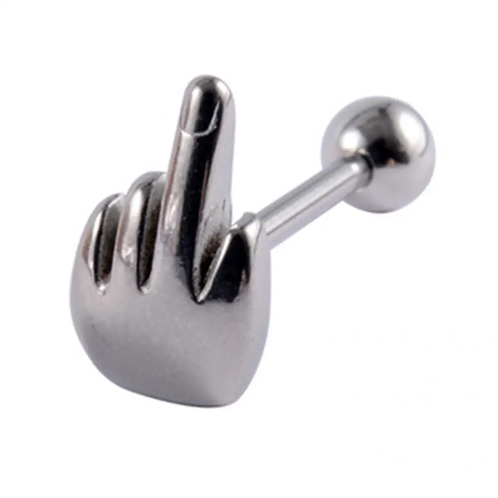 

1 Pc Durable All-match Attractive Personality Design Tongue Stud for Party Tongue Piercing Jewelry Piercing Jewelry