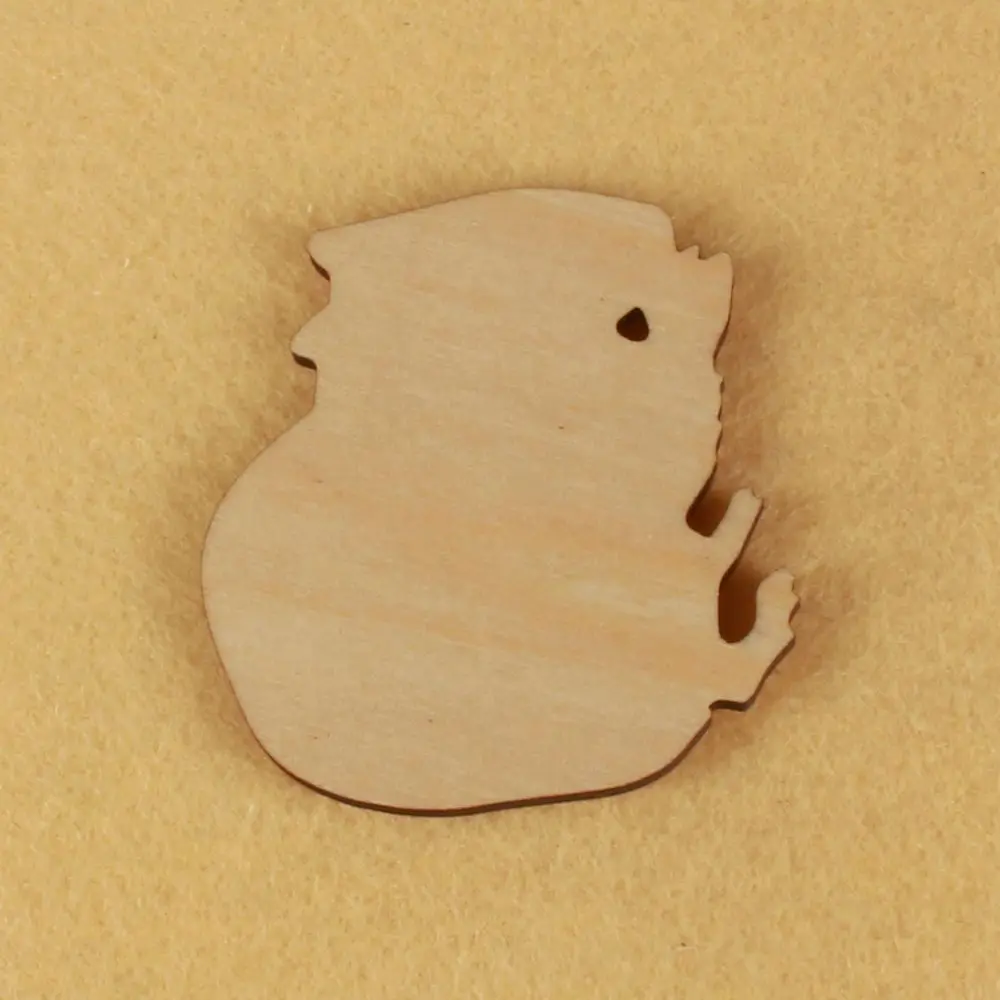 

Groundhog shape, mascot laser cut, Christmas decorations, silhouette, blank unpainted, 25 pieces, wooden shape (0769)