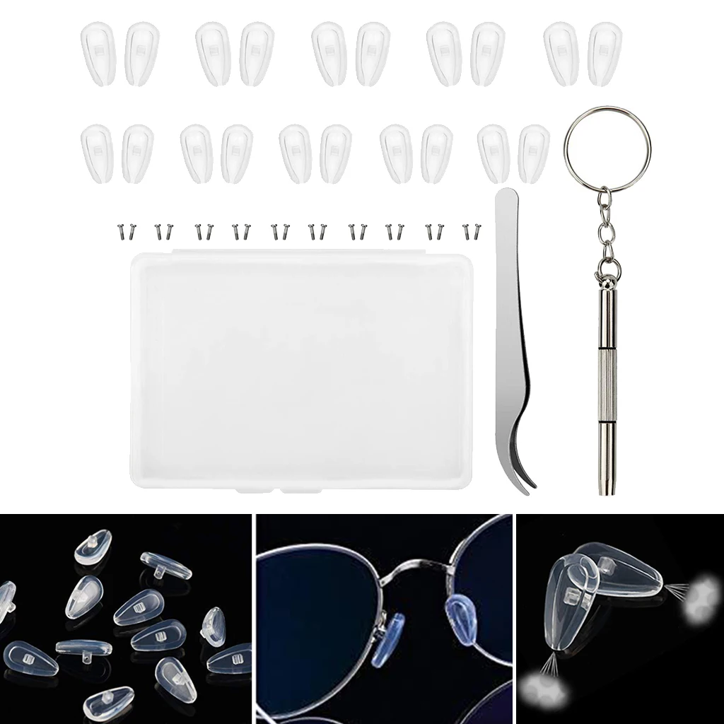 Набор очков силиконовые прозрачные очки носоупоры практичный инструмент для