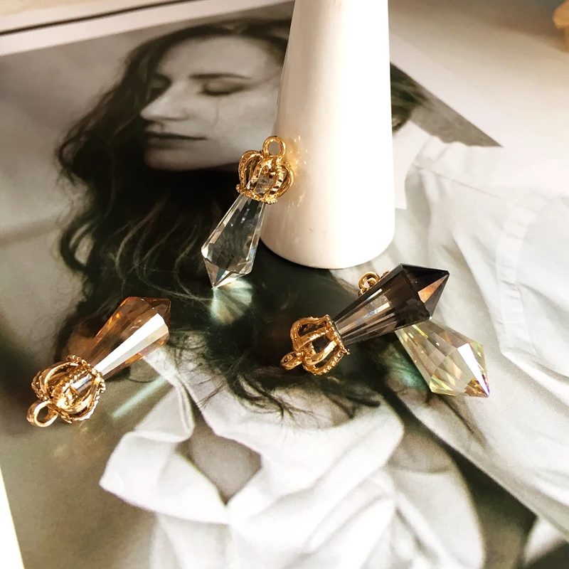 Европейский и американский имитация бриллиантов Корона стеклянные серьги