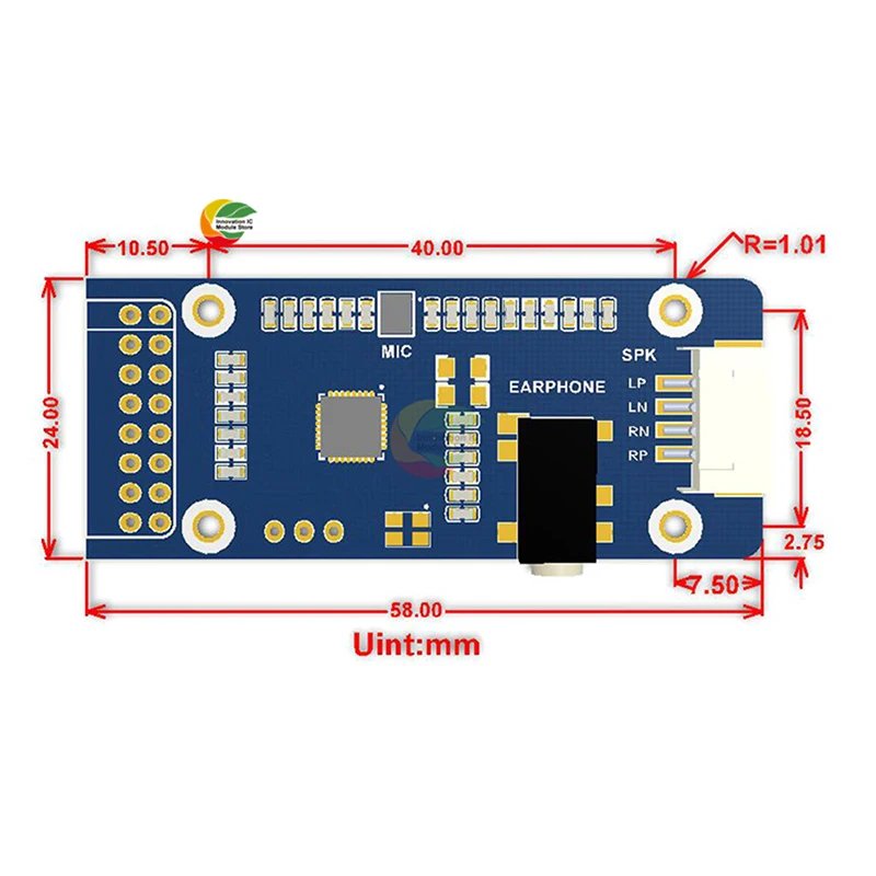 Ziqqucu WM8960 Стереокодек Аудиоплата Стерео 3D объемный звук Запись Программируемый