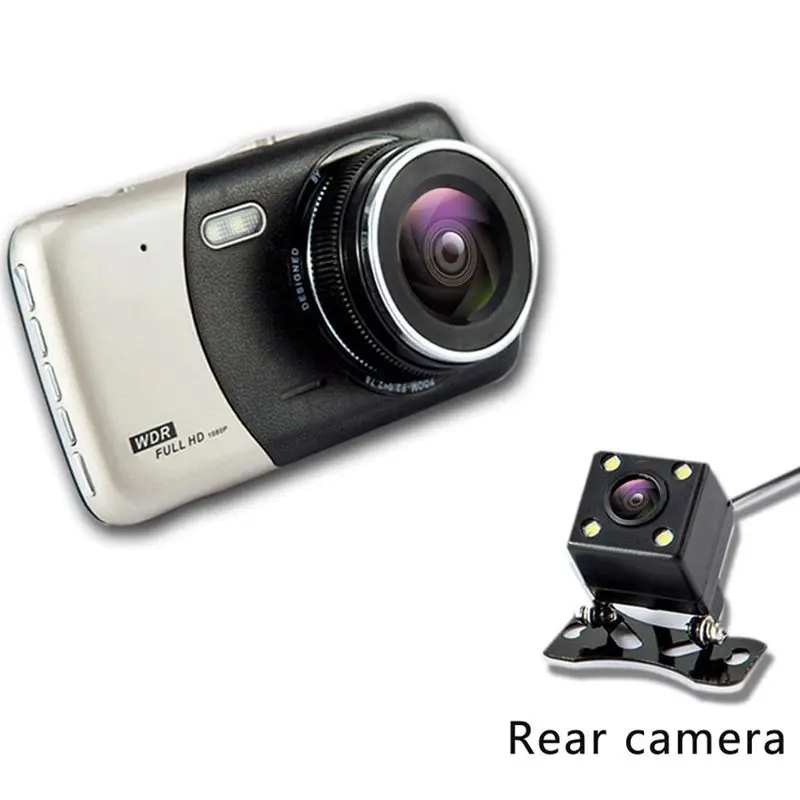 4 Inch Lcd IPS Dual Lens Car Dash Cam FHD 1080P Dashboard Camera 170°Driving DVR | Автомобили и мотоциклы