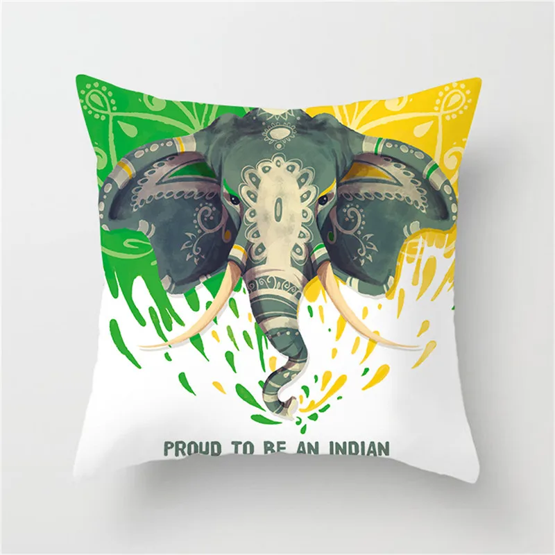 Чехол для подушки с изображением слона мандалы|Наволочки| |