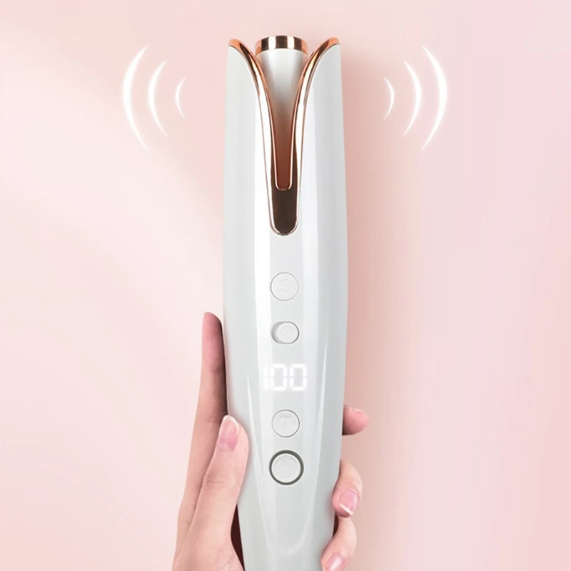 Щипцы для завивки волос с автоматическим вращением керамическая плойка