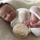 Объявление малыша из дерева, реквизит для фотосъемки новорожденных, новый подарок малышу, подарок на праздник для будущей мамы, hello world