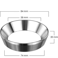 58mm espresso dosing funnel stainless steel coffee dosing ring compatible with 58mm portafilter