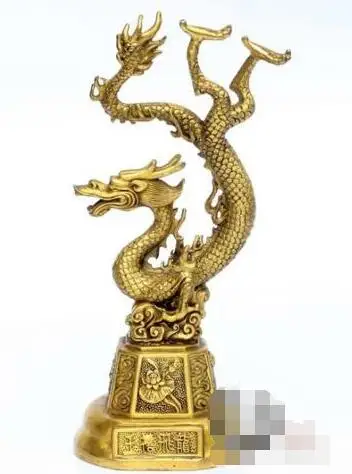 Китайская Дворцовая бронзовая Медная скульптура счастливая фэншуй