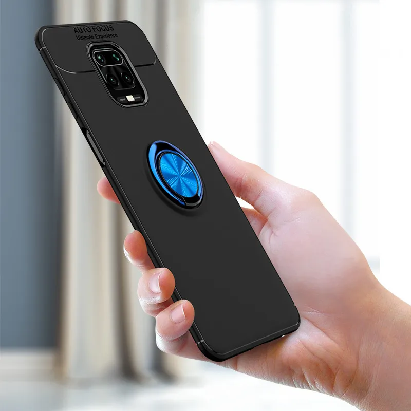 

For Xiaomi Redmi Note 9S Case Luxury Shockproof Soft Case For Redmi Note 9 Pro Max Car Magnetic Ring Bumper Case
