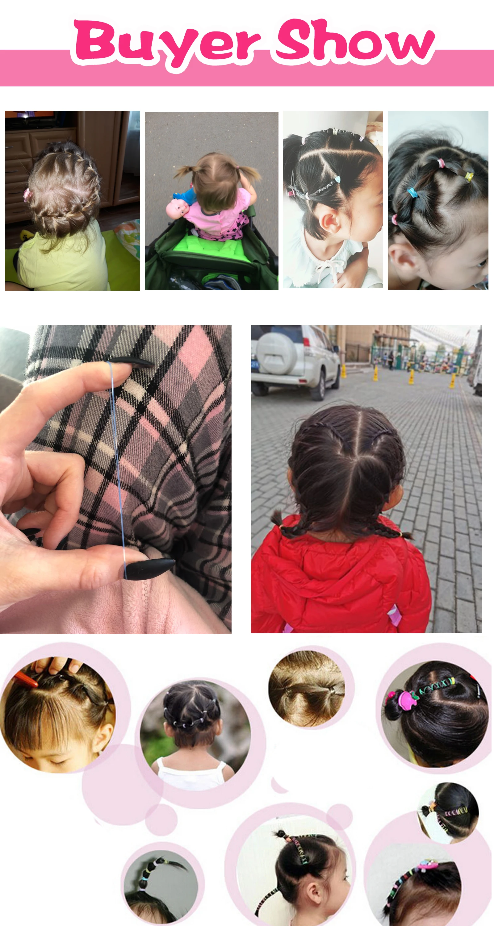 200/1000 шт милые цветные кольца для девочек Одноразовые эластичные резинки волос